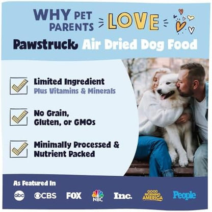 Pawstruck Air Dried Dog Food with Real Chicken, Grain-Free, Made in USA & Vet Recommended, High Protein Limited Ingredient Full-Feed for All Breeds & Ages, 10-lbs