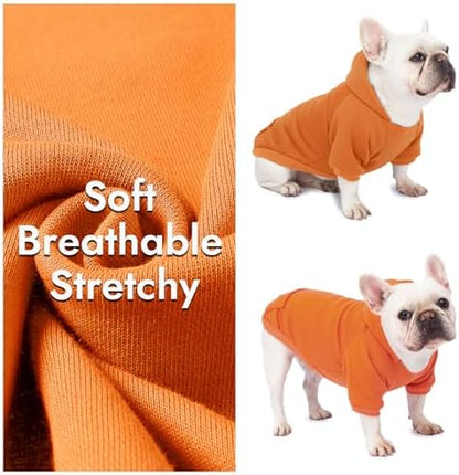1 Pack Dog Hoodie Warm Hood Dog Sweater Cold Weather Small Dogs Sweatshirt Comfort Pet Clothes for Small Medium Dogs with Pockets Cats Chihuahua Clothes for Male Female Girl Boy Sporty Daily Wear