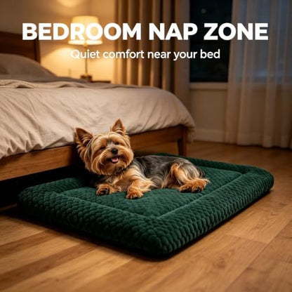 Dog Bed Mat - Durable & Cute Crate Dog Beds for Small Dogs & Cats, Comfortable Kennel Pad for Home, Crate & Travel