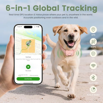 GPS Tracker for Dogs & Cats, Smart Real-Time Virtual Fence for Pet Tracker
