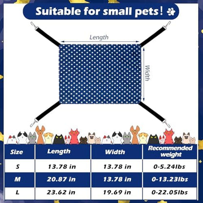 Jetec 2 Pack Cat Hammock for Cage, Pentagram, L
