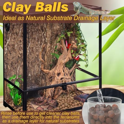 ZeeDix 2 LBS Leca Clay Balls for Reptile & Terrarium Substrate