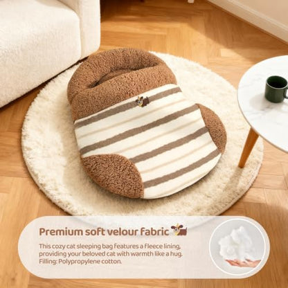 Cat Sleeping Bag Cat Beds for Indoor Cats Self-Warming Dog Sleeping Bag