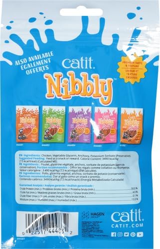 Catit Nibbly Wraps, Grain-Free Cat Treat, Chicken & Fish Recipe, 1.06 oz. (Pack of 3)