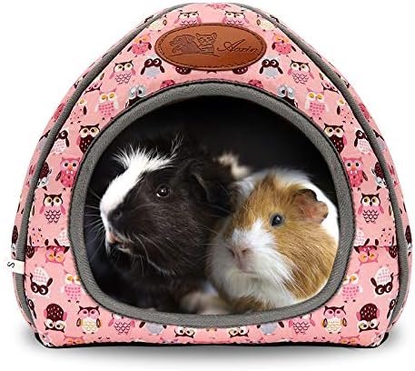 Guinea Pig Bed Hideout, Washable Hamster Cave for Small Animals