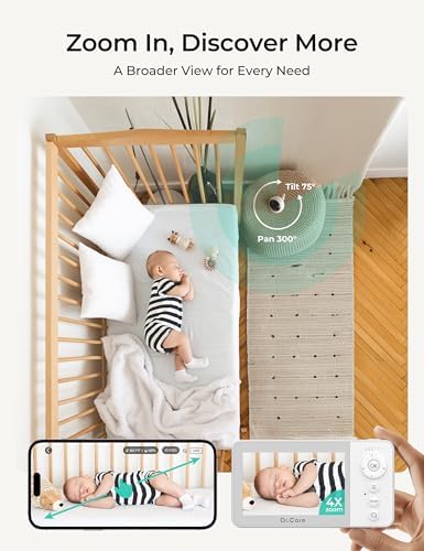 Dr.Care VistaView Lite RB Smart WiFi Baby Monitor with Camera, 4” 720P