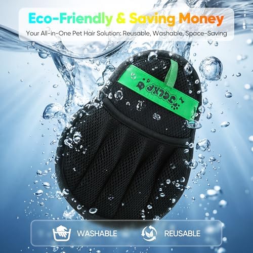Pet Hair Removal Glove Cat & Dog, Electrostatic Reusable Hair Remover Tool