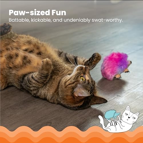 Catstages Catnip Plushies Hedgehog – Interactive Plush Catnip Toy for Batting, Kicking, Chasing & Cuddling