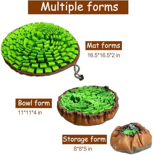 Pet Snuffle Mat for Dogs,Interactive Feed Puzzle for Boredom,Encourages Natural Foraging Skills for Cats Rabbits Dogs Bowl, Dog Treat Dispenser Indoor Outdoor Stress Relief,Travel Portable and Compact