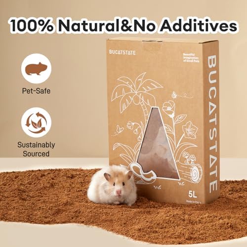 BUCATSTATE 5L Natural Coco Fiber Hamster Bedding