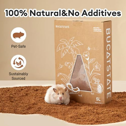 BUCATSTATE 5L Natural Coco Fiber Hamster Bedding