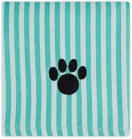 Bone Dry Pet Grooming Towel Collection Absorbent Microfiber X-Large, 41x23.5, Striped Aqua (Pack of 12)