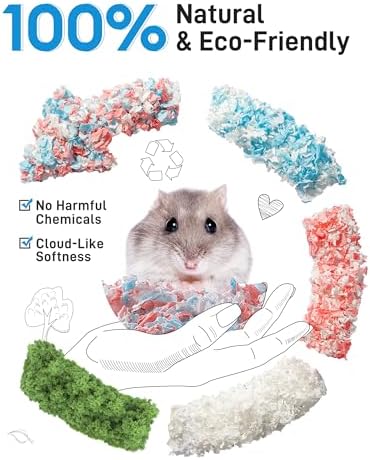 BUCATSTATE Hamster Bedding 101L, Truly 99% Dust-Free Paper Bedding, White