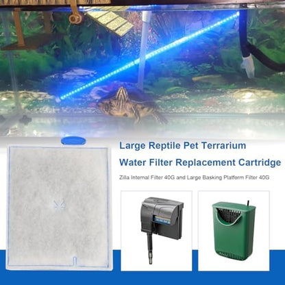 Large Reptile Pet Terrarium Water Filter Replacement Cartridge for Zilla Internal Filter 40G