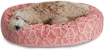 Majestic Pet 32" Charlie Salmon Sherpa Bagel Bed