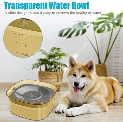 UPSKY 70oz Dog Water Bowl, No Spill Slow Drinking Feeder for Messy Drinker