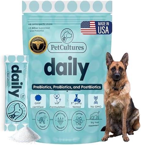 PetCultures Daily TriBiotic Formula | Probiotic Powder for Dogs with Digestive Enzymes & Vitamins | Supports Gut Health & Overall Wellness - Made in USA (30)