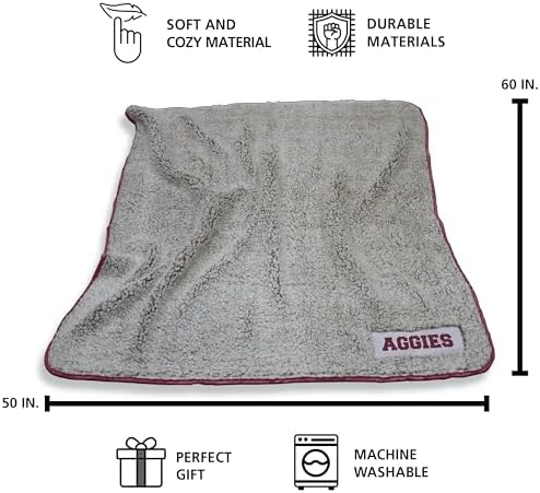 Logo Brands Officially Licensed NCAA Unisex Frosty Fleece Blanket, One Size, Team Color