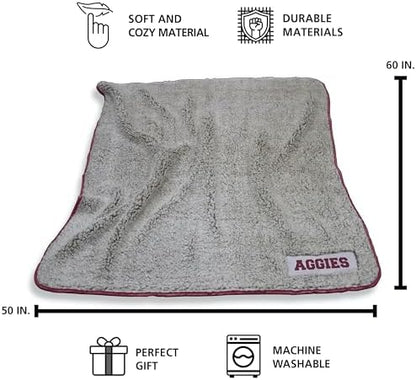 Logo Brands Officially Licensed NCAA Unisex Frosty Fleece Blanket, One Size, Team Color