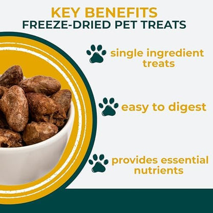 Momentum Carnivore Nutrition Freeze-Dried Chicken Heart Dog Treats & Cat Treats – Single-Ingredient, High-Protein, Grain-Free, Naturally Nutrient-Rich – Made in USA – 3.5 oz Bag (Pack of 2)