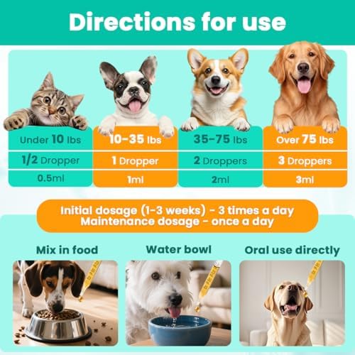 VUN Liquid Collagen for Dogs-Hip and Joint Support,Skin Coat Health