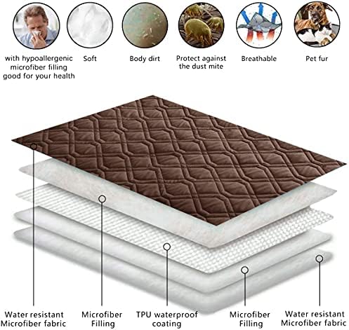 Ameritex Waterproof Dog Bed Blankets Cover for Bed Couch Sofa Reversible