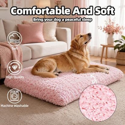 Dog Bed Large Size, Plush Washable Pet Bed Mat, Dog Crate Bed 35"x23"