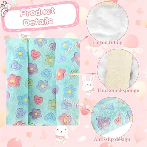 PETKNOWS Bunny Beds,15.75" × 13.78" Padded Concave Nest for Small Pets