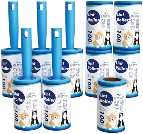 1000 Sheets Lint Rollers for Pet Hair Extra Sticky, 5 Handles, 10 Rollers