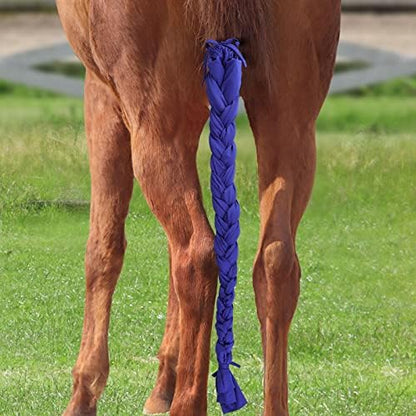 Harrison Howard 3 Tube Stretchy Fabrics Adjustable Closure Lightweight Horse Tail Bag for Horses Braid-in Tail Bag