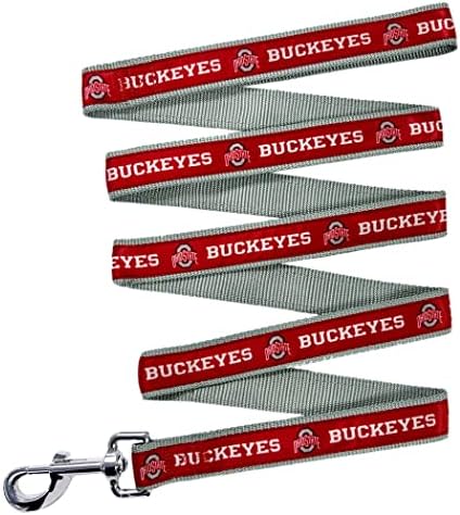 Pets First Collegiate Pet Accessories, Dog Leash, Ohio State Buckeyes, Small
