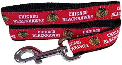 Pets First NHL Chicago Blackhawks Leash for Dogs & Cats, Large. - Walk Cute & Stylish! The Ultimate Hockey Fan Leash!, 6 ft Long x 1 in Width, BHK-3031-LG