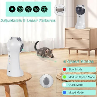 TBTeek Automatic Cat Toy Green Light, 5 Fun Patterns, 4 Speed Modes