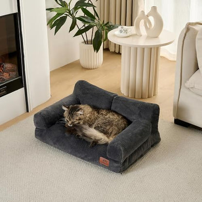 Hollypet Small Dog Large Cat Bed Puppy Couch Beds for Pets up to 25 lbs