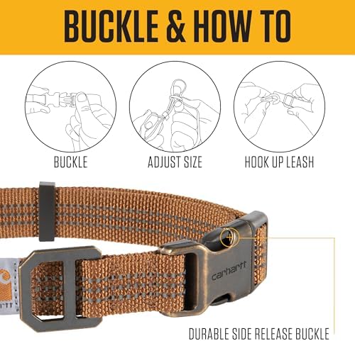 Carhartt Dog Collar Coral Glow M