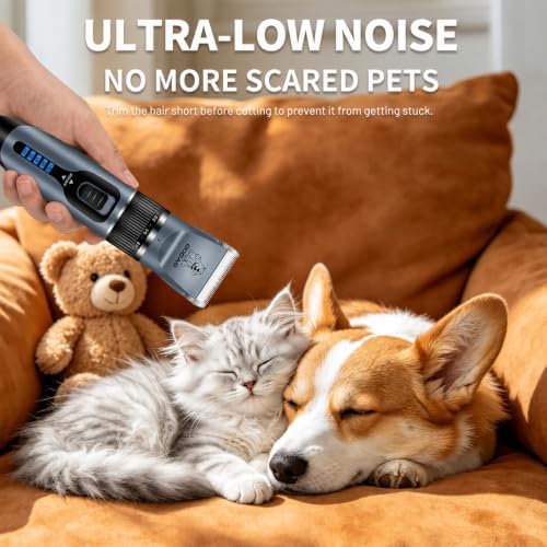 Dog Clippers Grooming Kit and Trimmer for Small and Large Dogs Cats