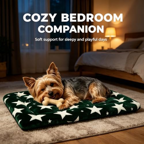 Dog Bed Mat - Soft Crate Pad for Kennel, Durable Pet Bed for Small Dogs & Cats - Comfort Support for Pet Crate, Cage, House