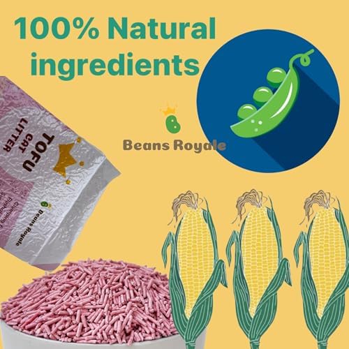2pcs Pack (6L x 2) Tofu Cat Litter, Clumping Kitty Litter, Flushable,Pea Fiber,Dust Free, Odor Control, Low Tracking, Lightweight