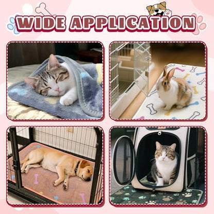 YedsIntu 6 Pcs Washable Guinea Pig Blankets Absorbent Small Animal Fleece Bedding Cage Liners Reusable Pet Pee Pad Sleep Mat Pad Cover for Hamster Ferret Rabbit Chinchilla Hedgehog (Grey, 20" x 30")
