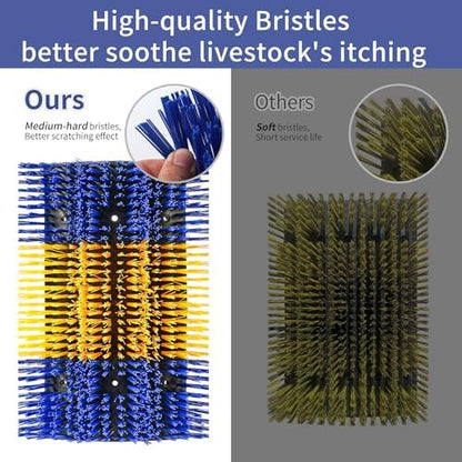 Livestock Scratching Brush, Upgraded Large Cattle Scratcher with 6 Screws, Horse Brushes for Grooming, Relieve Itching on the Back of Livestock, Cattle Supplies for Horse, Goat, Cow, Pig (XL Brush)