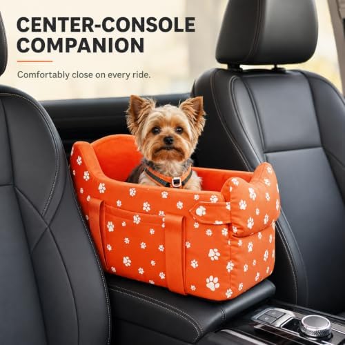 Dog Car Seat for Small Dogs 5-15 lbs, Tomato Red