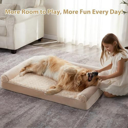 BFPETHOME Orthopedic Washable XXL Dog Bed for Senior Dog Cozy Sleep