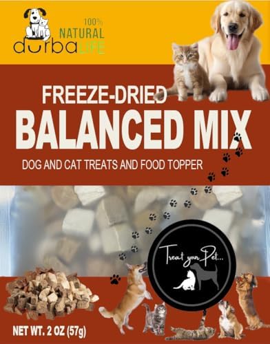 Freeze-Dried Duck & Chicken Balanced Raw Bites - Dog & Cat Treats Food Topper - Perfect for Picky Eaters - Grain-Free, Protein Rich Recipe (2.0 oz, Duck & Chicken Balanced Mix)