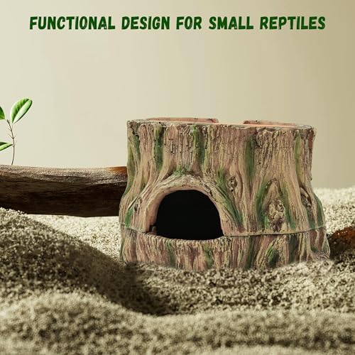 3 in 1 Leopard Gecko Humid Hide,Small Reptile Hide Cave