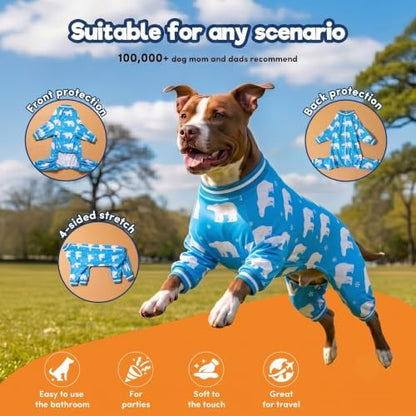 LovinPet Big Dog Winter Pajamas, Polar Bear and Snowflake Print, White, XL