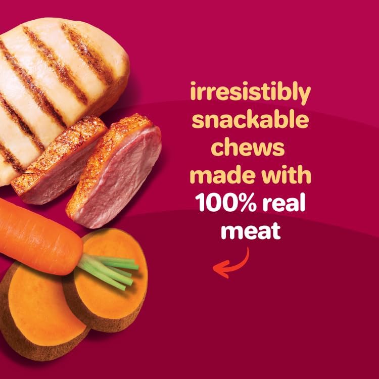 Oinkies Hearty Kabobs Rawhide‑Free Dog Treats, 36 Count