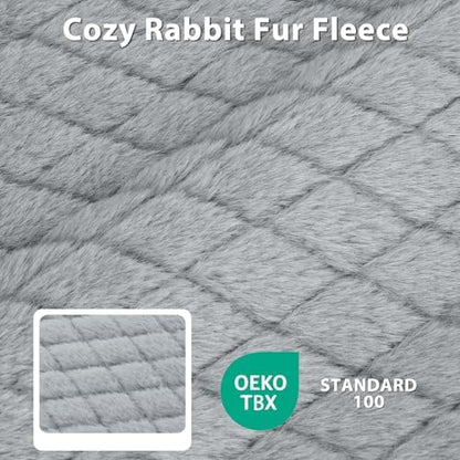 JOEJOY Orthopedic Dog Bed for Large Dogs, Washable Dog Crate Bed Large Sized with Removable Cover, Egg Memory Foam Big Pet Beds, Light Grey, 35"x22"