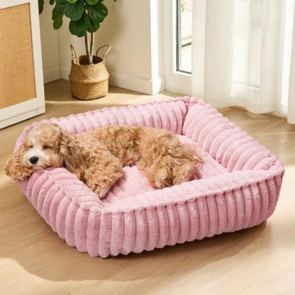 Medium Dog Bed Calming Cat Bed for Indoor Cats 24’’x20’’ Pink