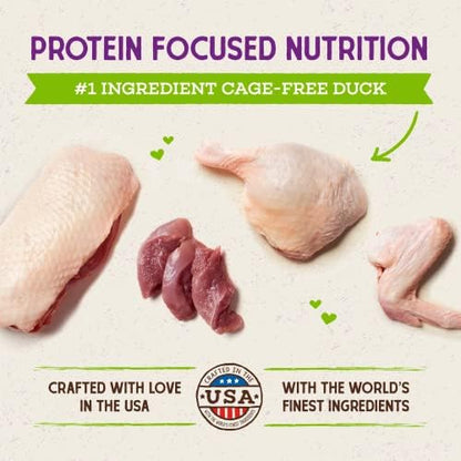 Stella & Chewy's Raw Coated Cat Food - High Protein, Grain-Free Kibble with Cage-Free Duck - Premium Digestive Support with Probiotics - All Natural Small Kibble - Perfect for Picky Eaters - 5 lb Bag