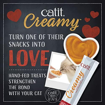 Catit Creamy Lickable Cat Treat, Salmon, 5 Pack